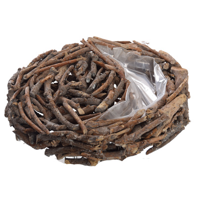 ROUND ROOT PLATE PLANTER DIA 40CM NATURAL